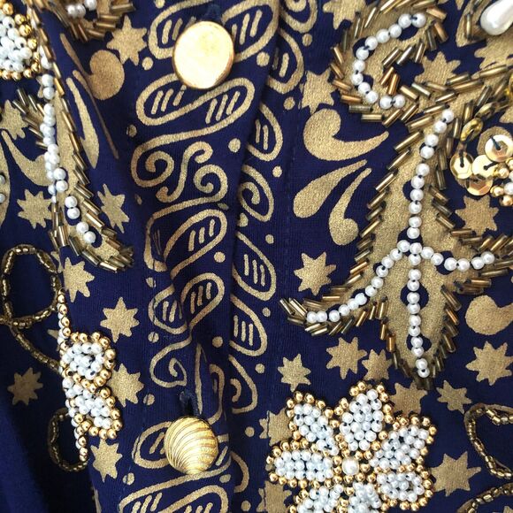 Bali Chic Vintage Skirt Set Large Beaded Sequined Boho Large - Picture 3 of 14